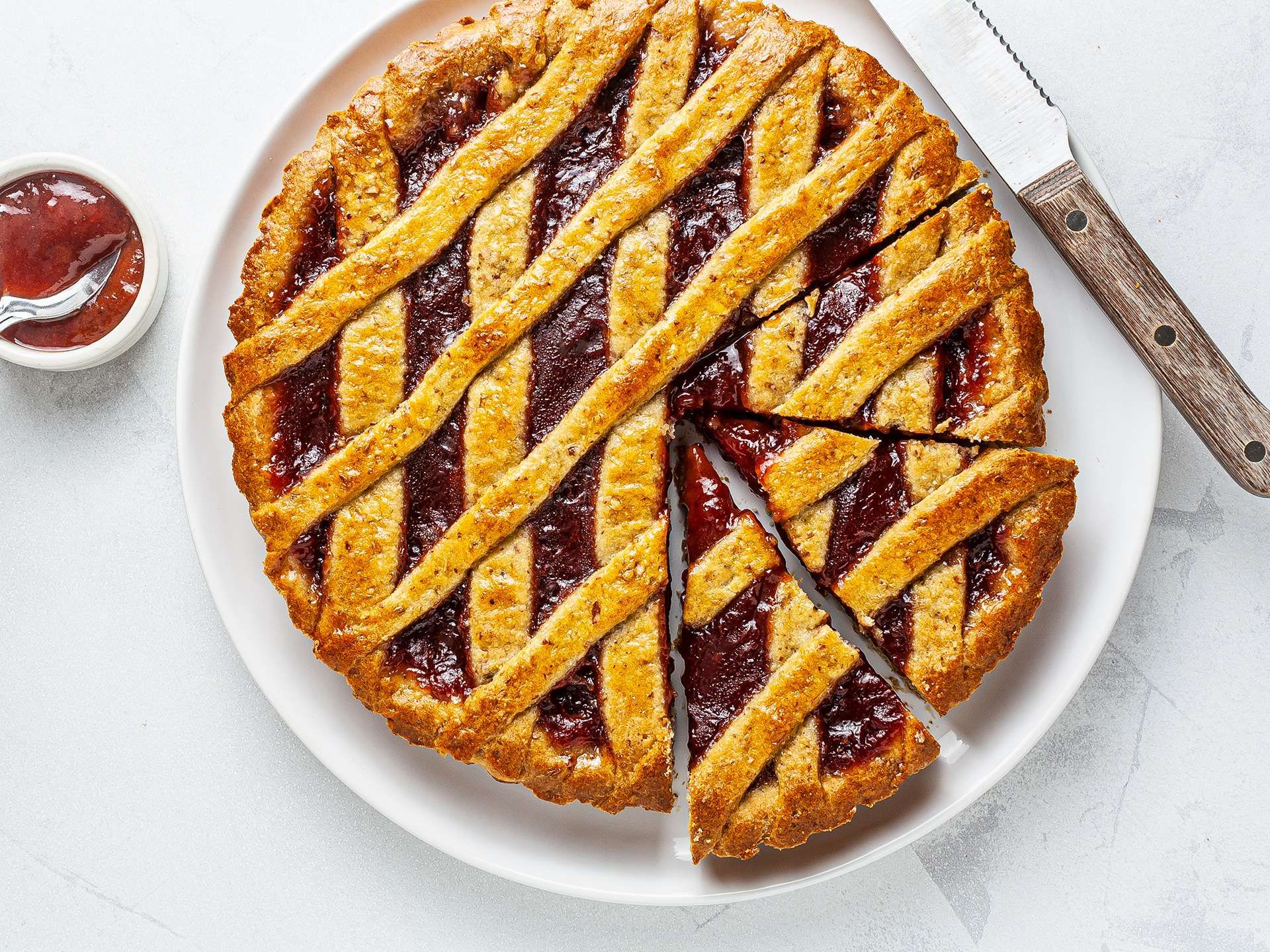 Custard and Jam Pie