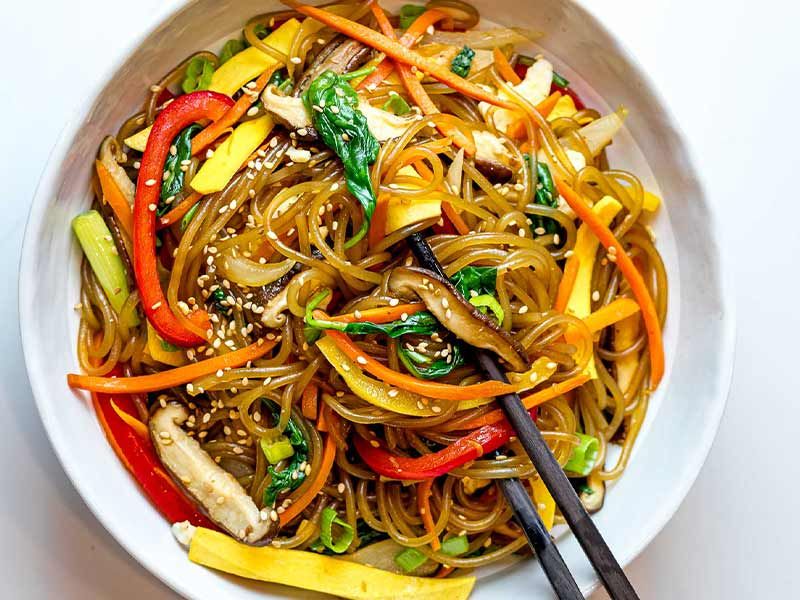 Japchae Chicken Glass Noodles