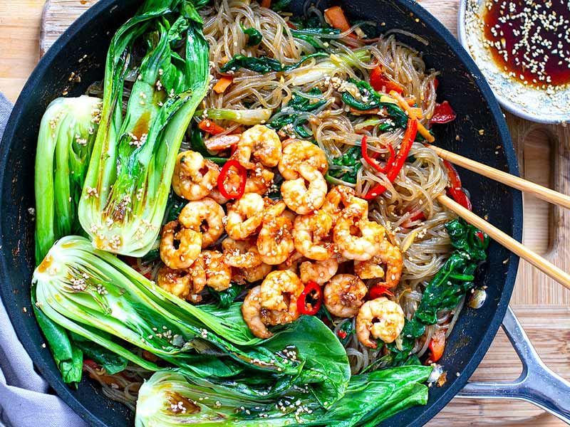Japchae Shrimp Glass Noodles