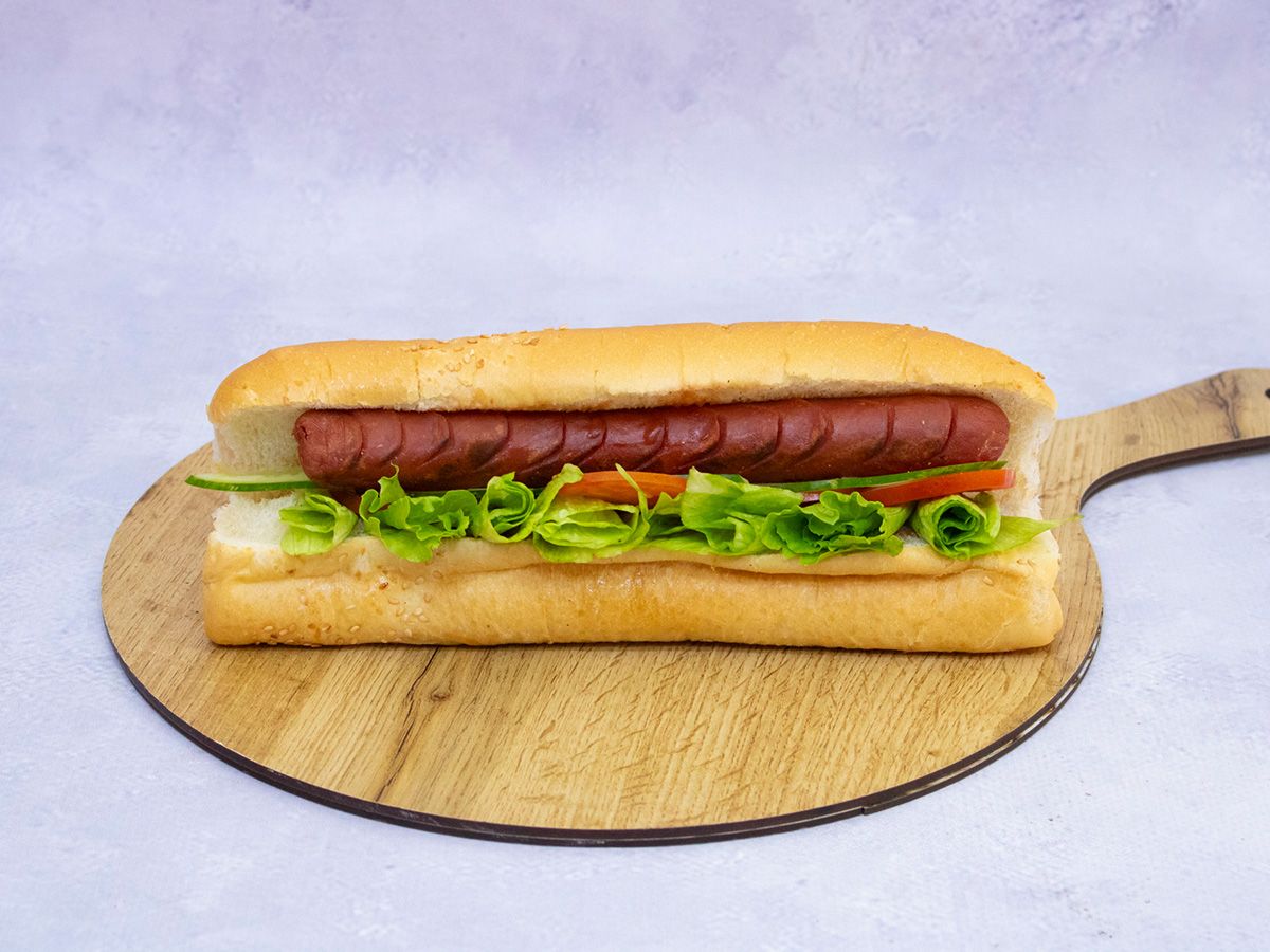 Jumbo hot dog sandwich