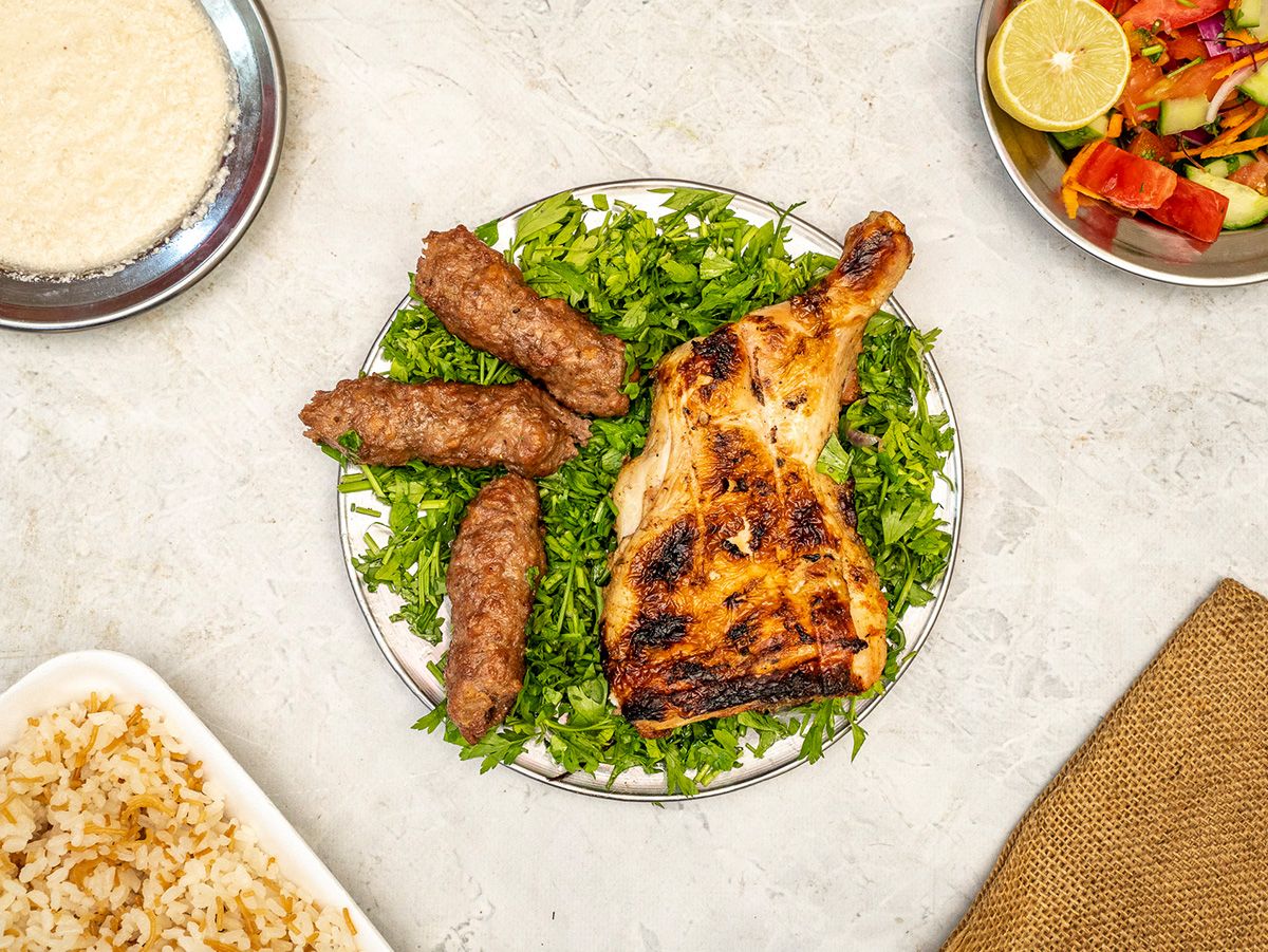 1/4 Thigh With 1/8 Kofta And Rice Meal