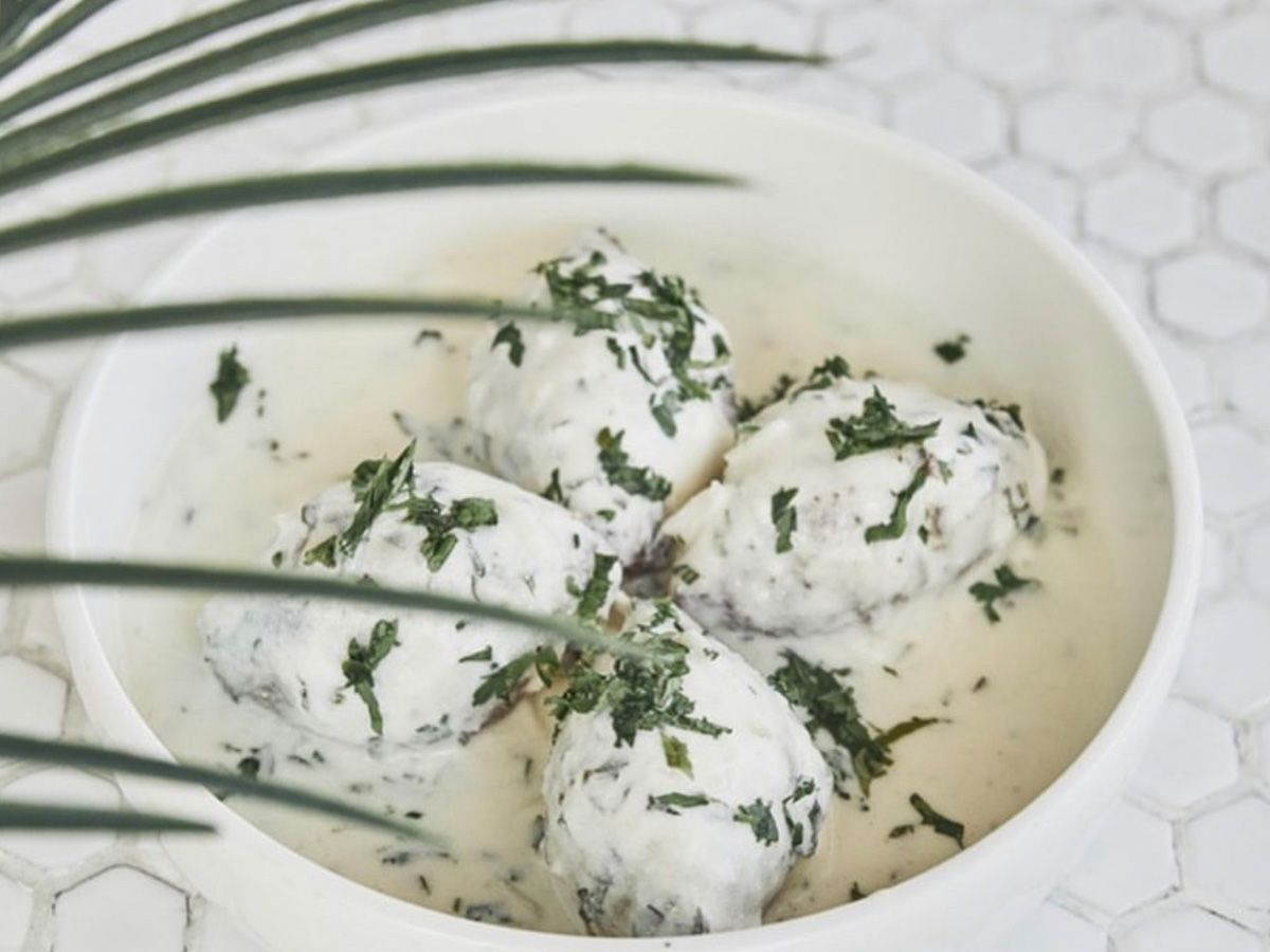 Kibbeh with yogurt