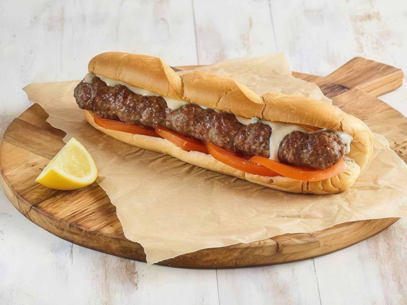 Meat kofta sandwich