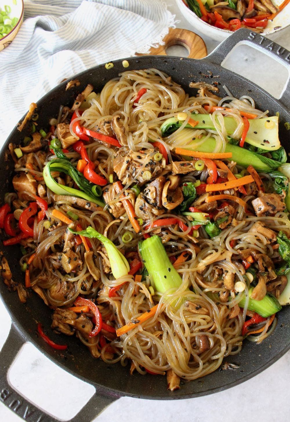 N10- Fried Chinese Glass-Noodles w/ Vegetables