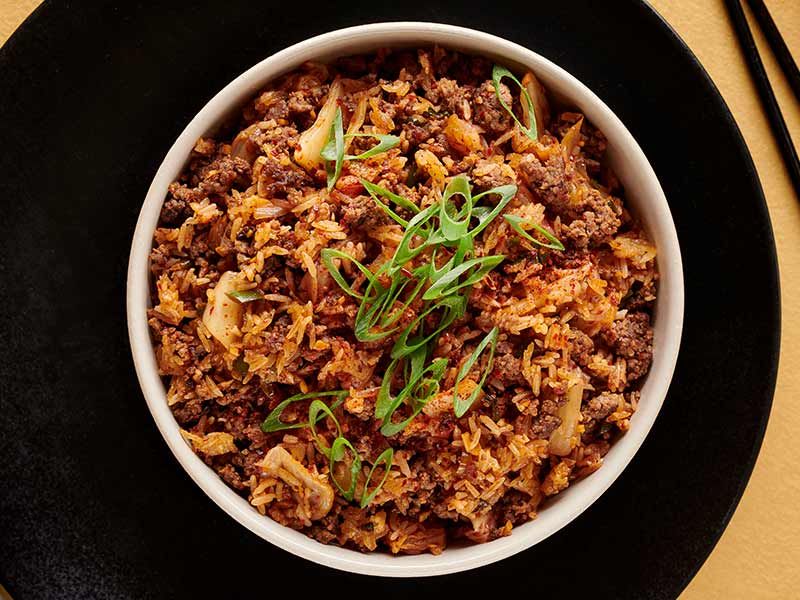 Beef Korean Kimchi Fried Rice