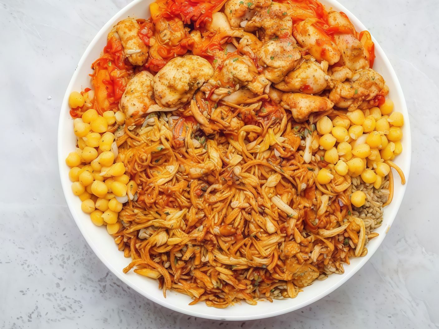 Koshary Mix + Chicken Tagine