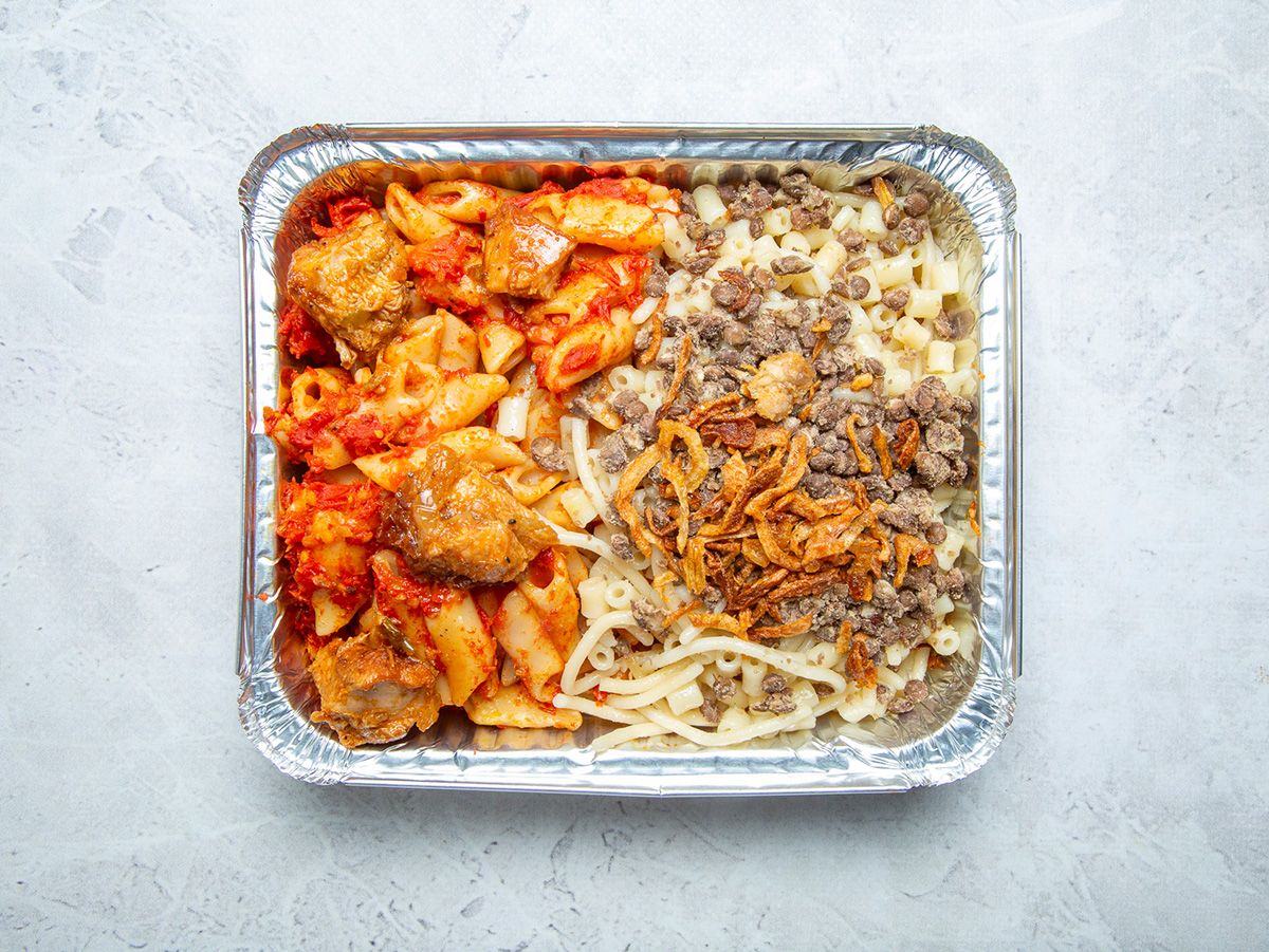 Koshary On Chicken Tagine