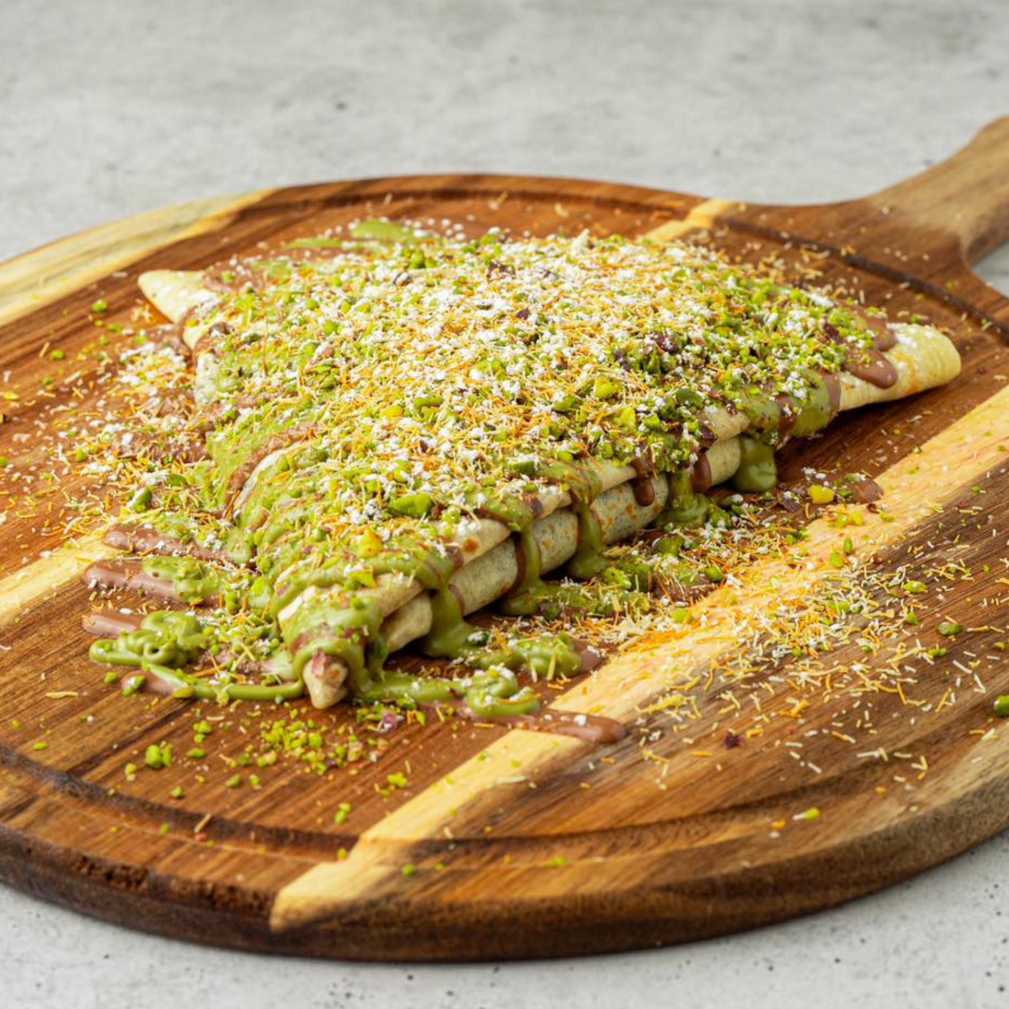 Kunafa Pistachio Nutella Crepe