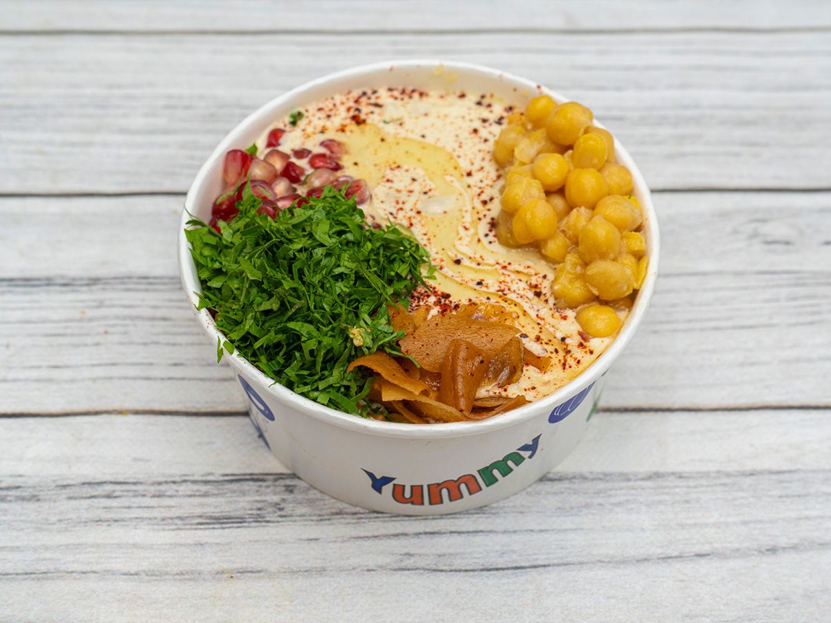 Fatteh Meal with Olive Oil