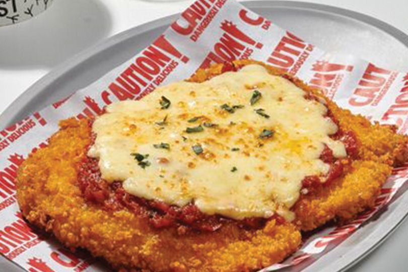 Loaded Flat Chicken with Cheesy Marinara