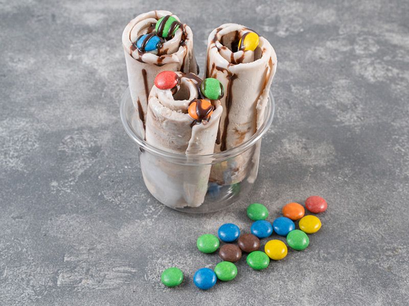 M & M's Chocolate Ice Cream Roll