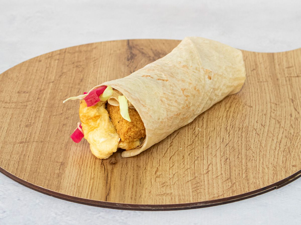 Falafel with omelette egg Mix Sandwich