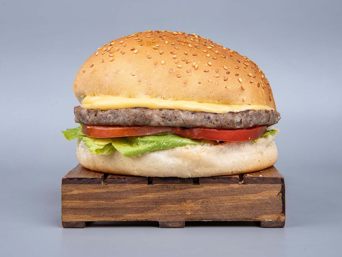 Beef Burger With Mixture Sandwich