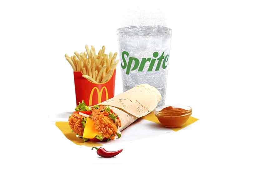 Spicy Chicken Wrap Medium Meal
