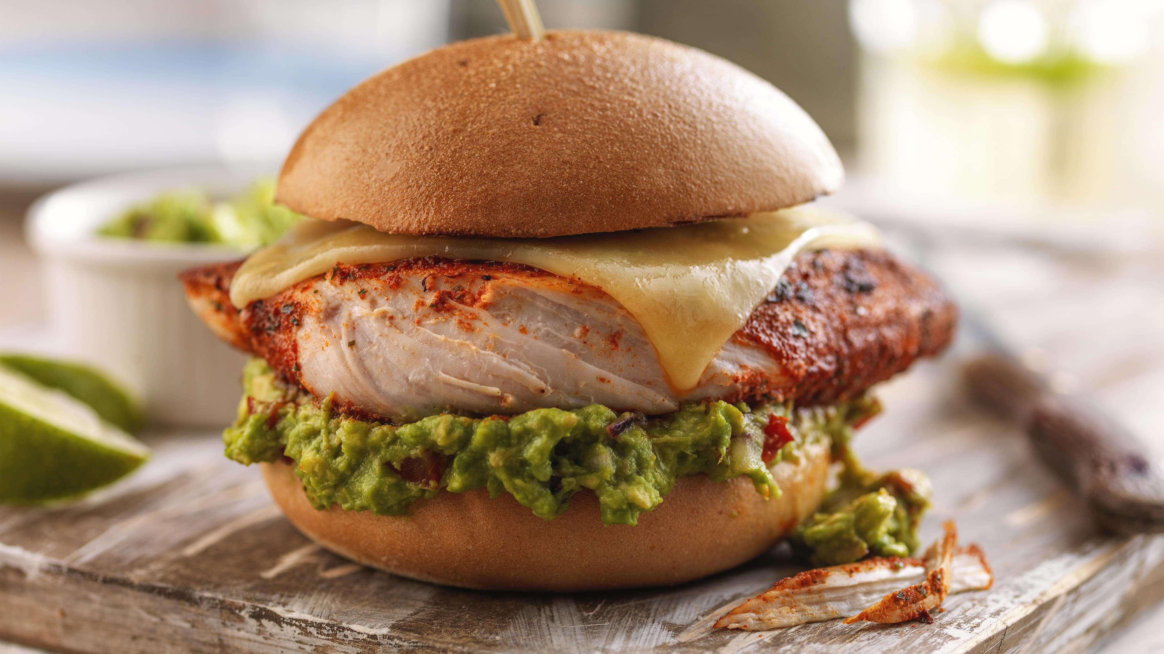 Mexican Chicken Burger Sandwich
