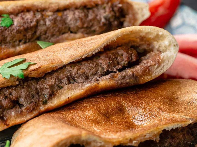 Minced Baladi Sausage Sandwich