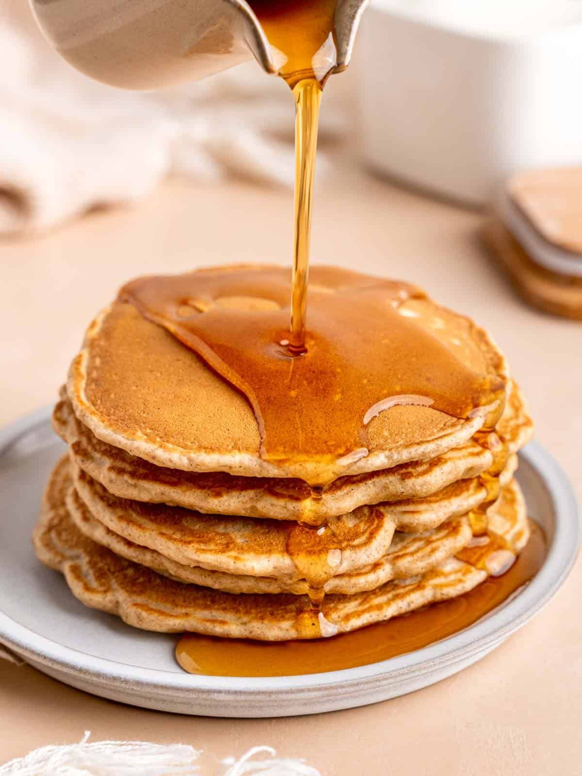 Mini Pancakes With Honey Or Caramel
