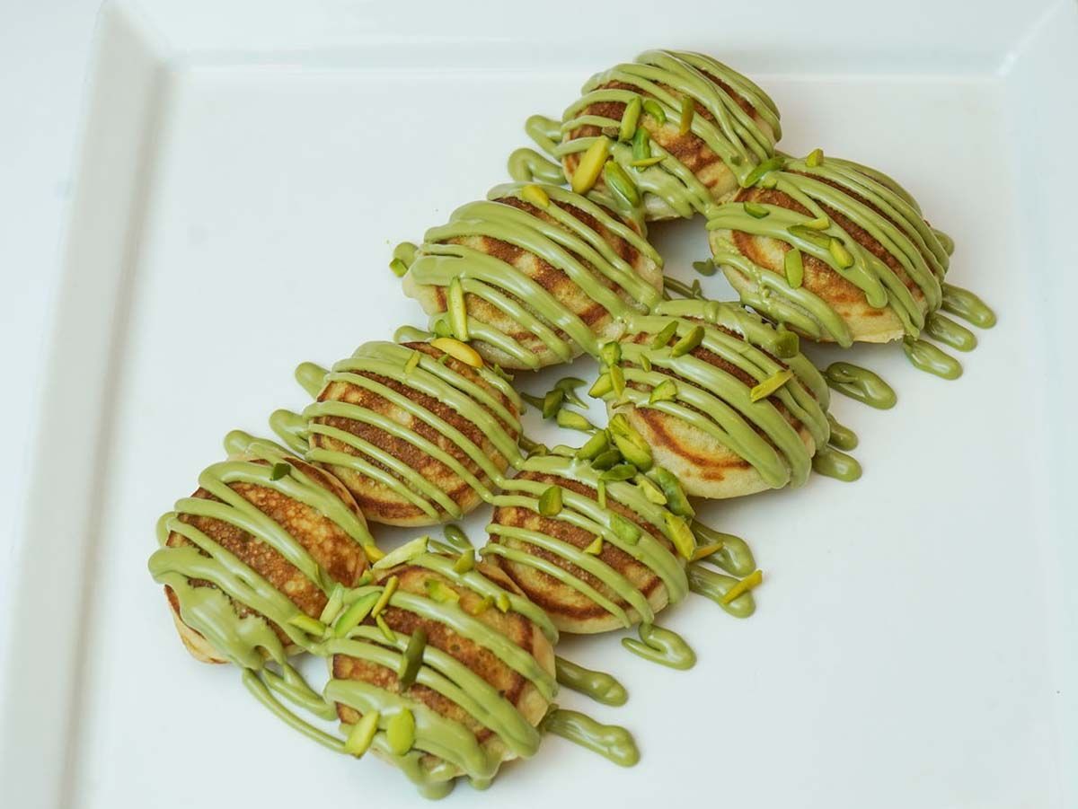 Mini Pancakes With Pistachios