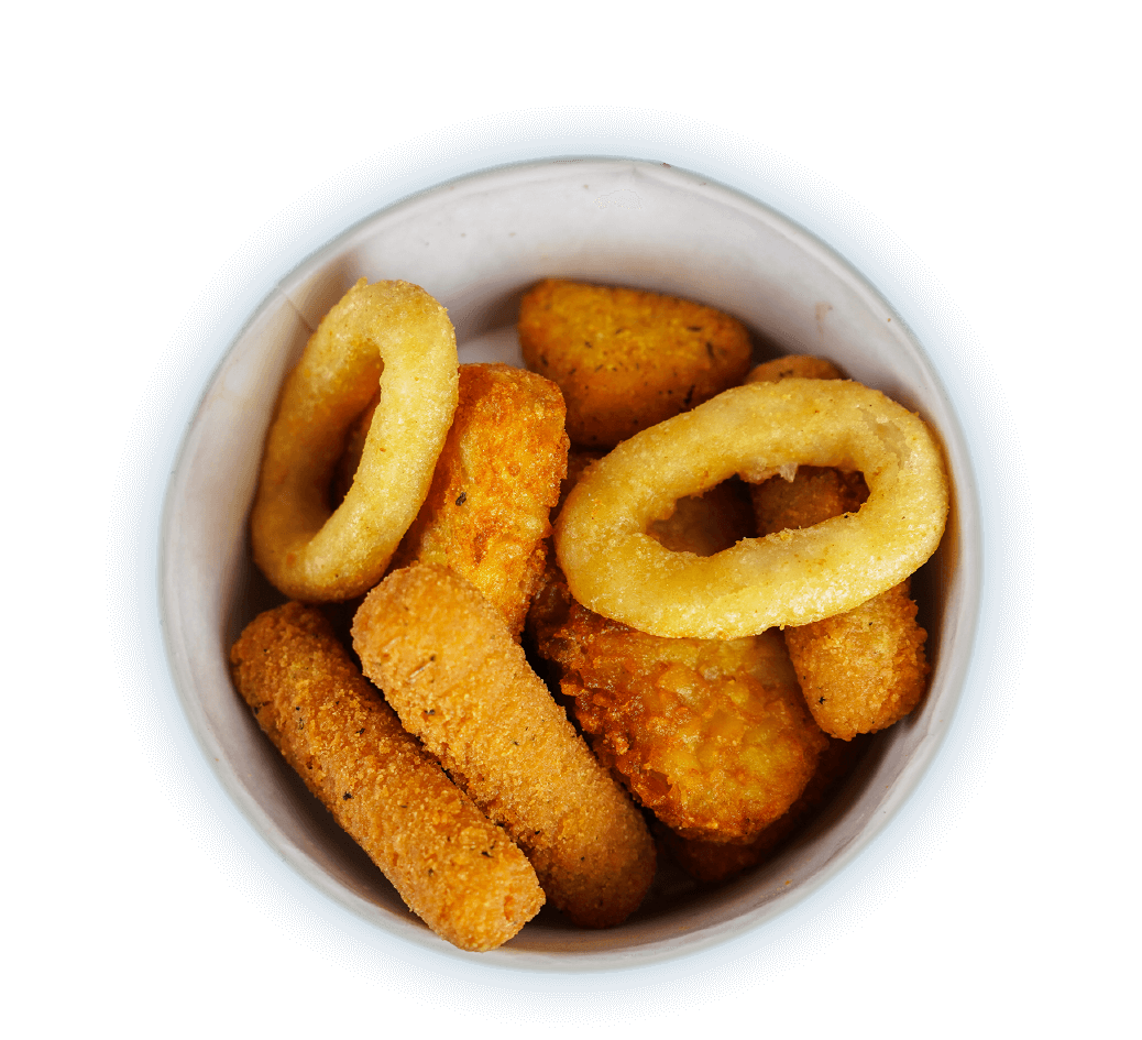 Mozzarella Sticks And Onion Rings