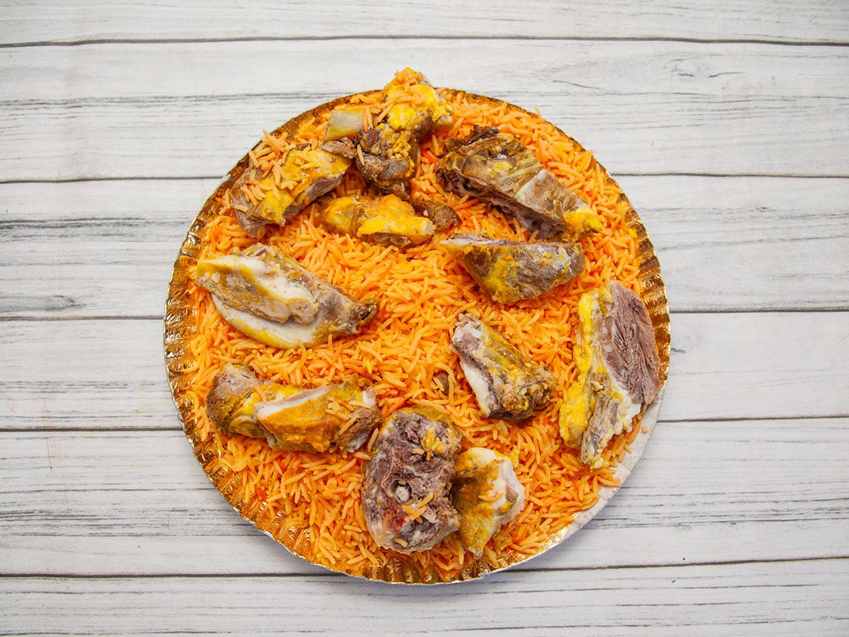 eighth Tess mandi, rice and sauce