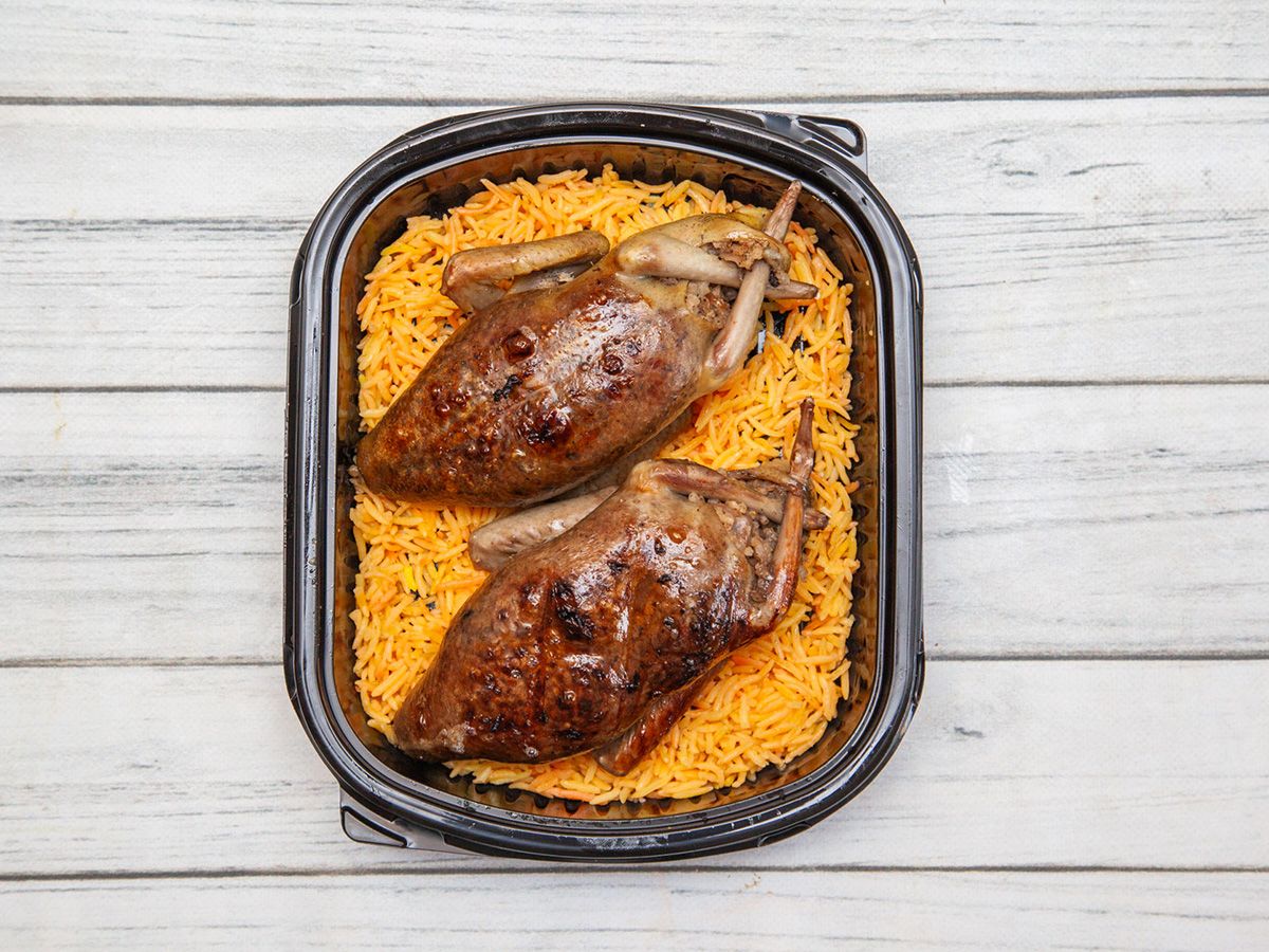 2 Stuffed Pigeons And Salads