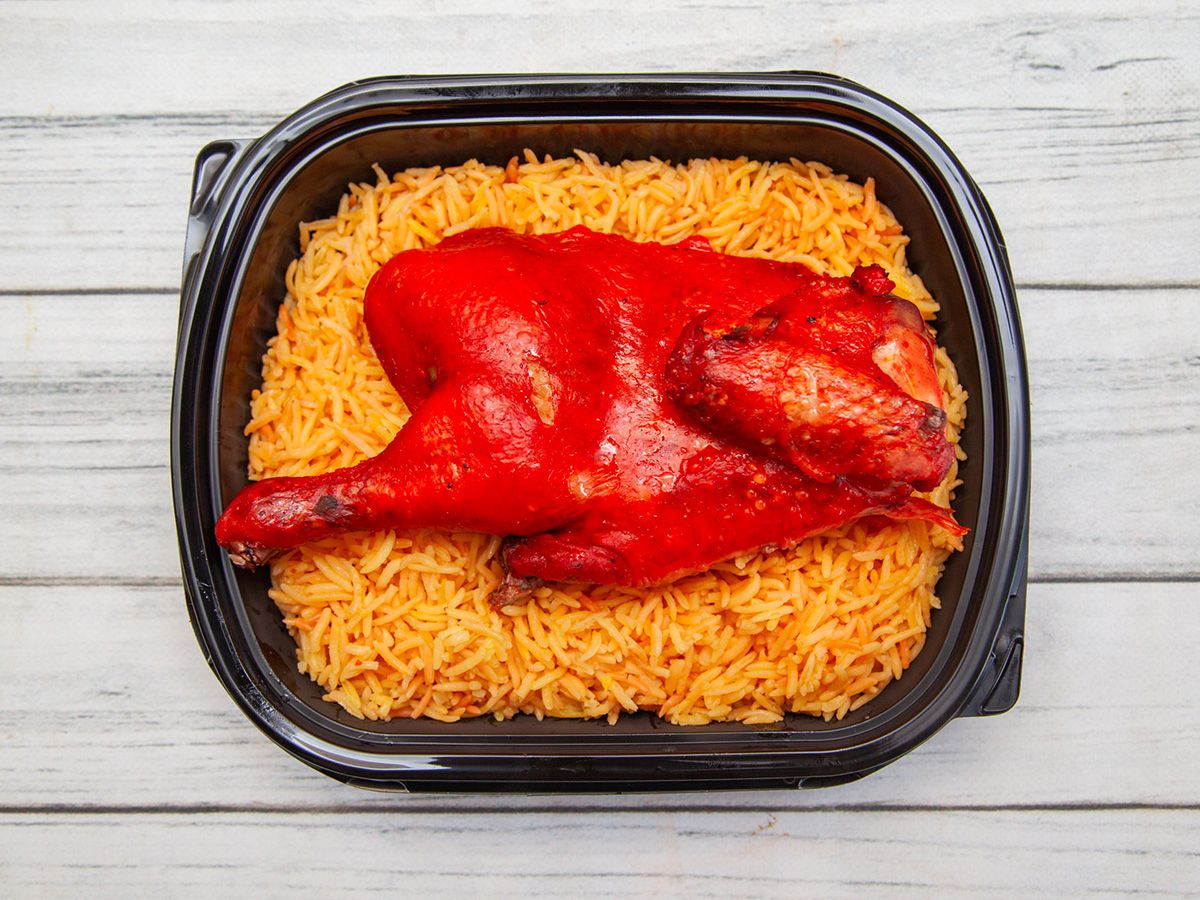 Half mandi chicken, rice and sauce