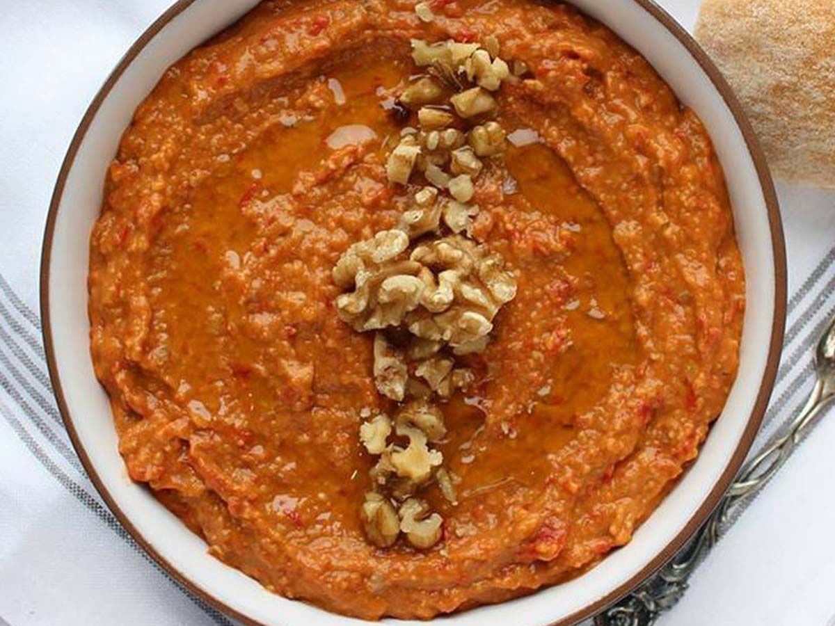 Muhammara With Shami Bread