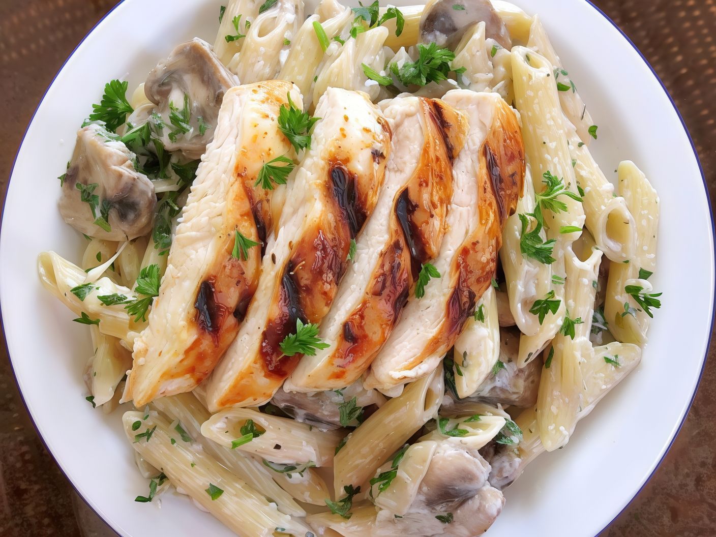 Chicken Alfredo Spaghetti