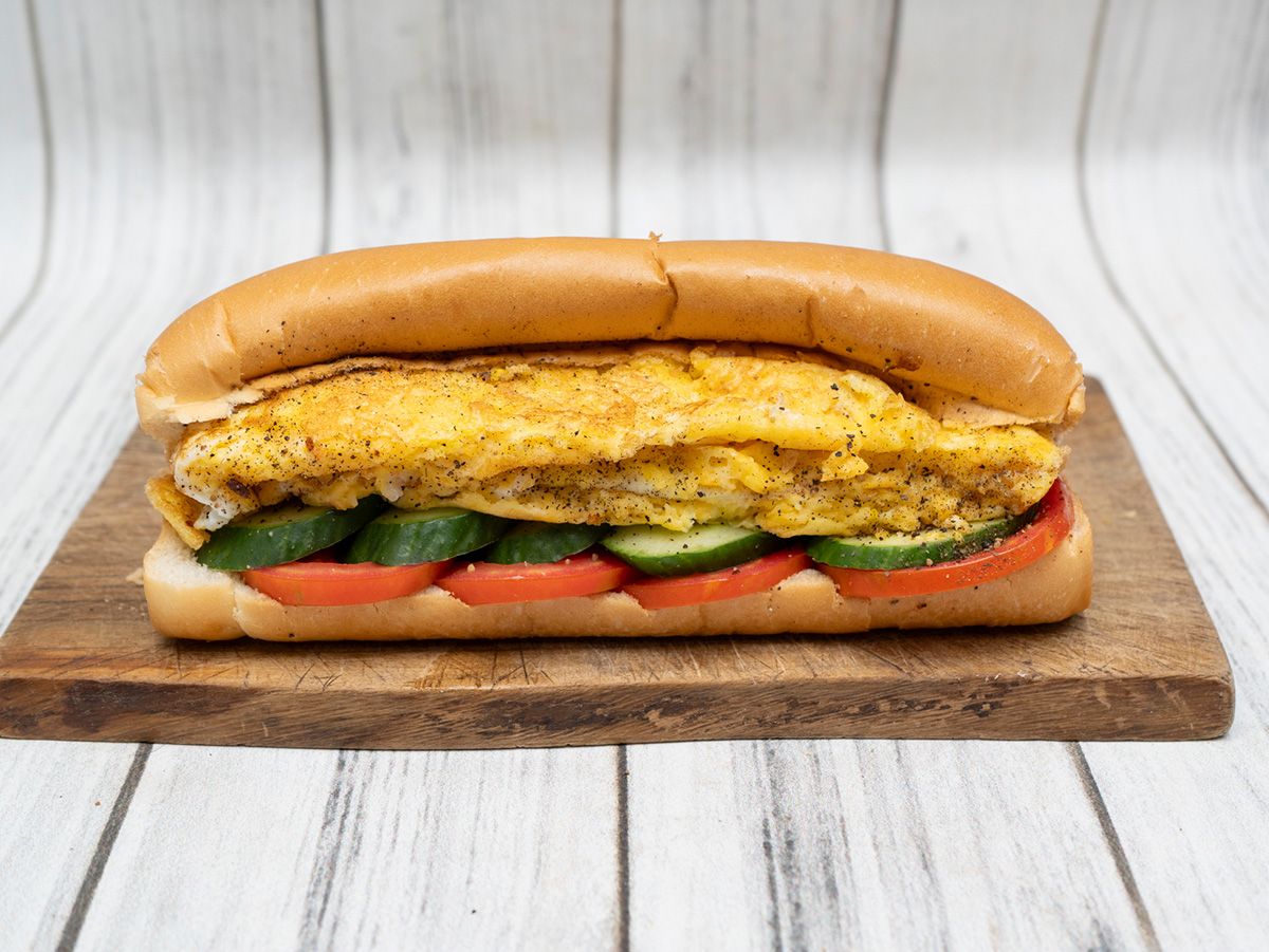 Cheddar Omelette Sandwich