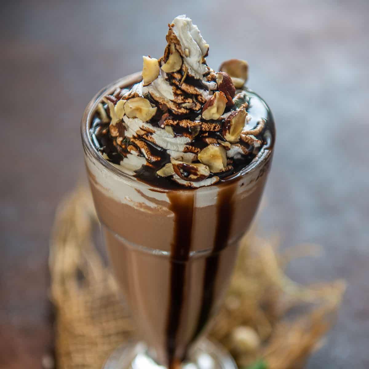 Nutella Chocolate Milkshake