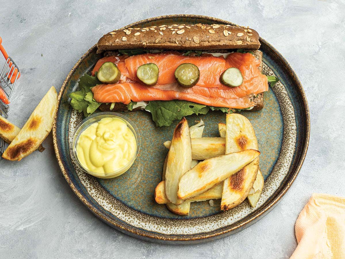 Smoked Salmon And Creamy Cheese Panini