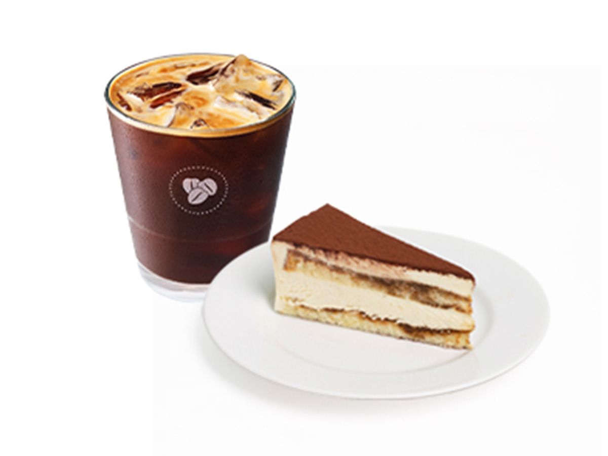 Americano Medium + Tiramisu Cake