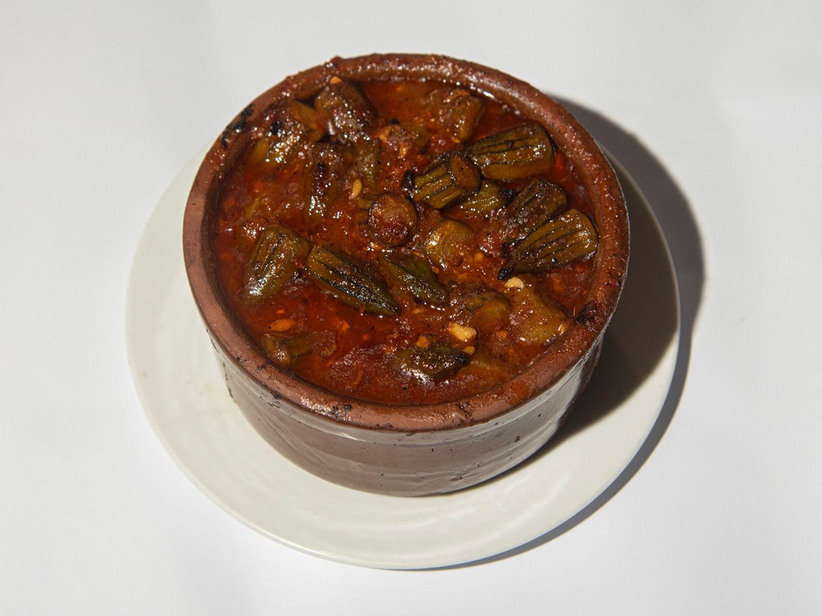 Okra with meat