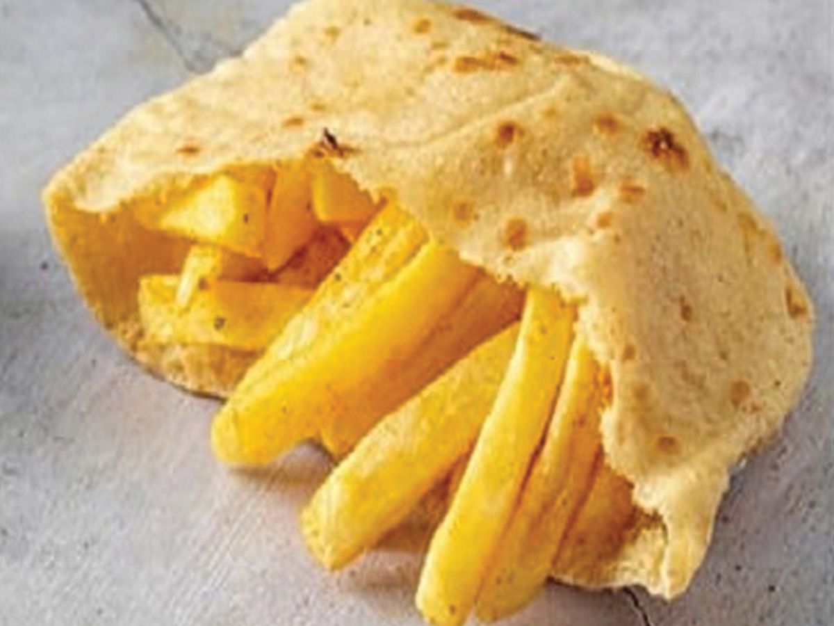 Old cheese potato fingers sandwich