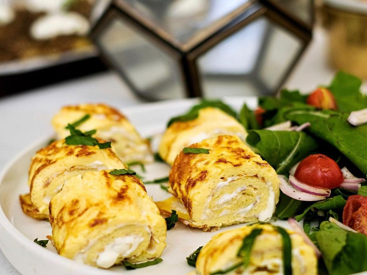 Omelette with Labneh and Mint