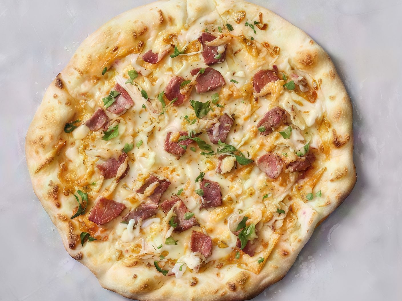 Oriental Corned Beef Pizza
