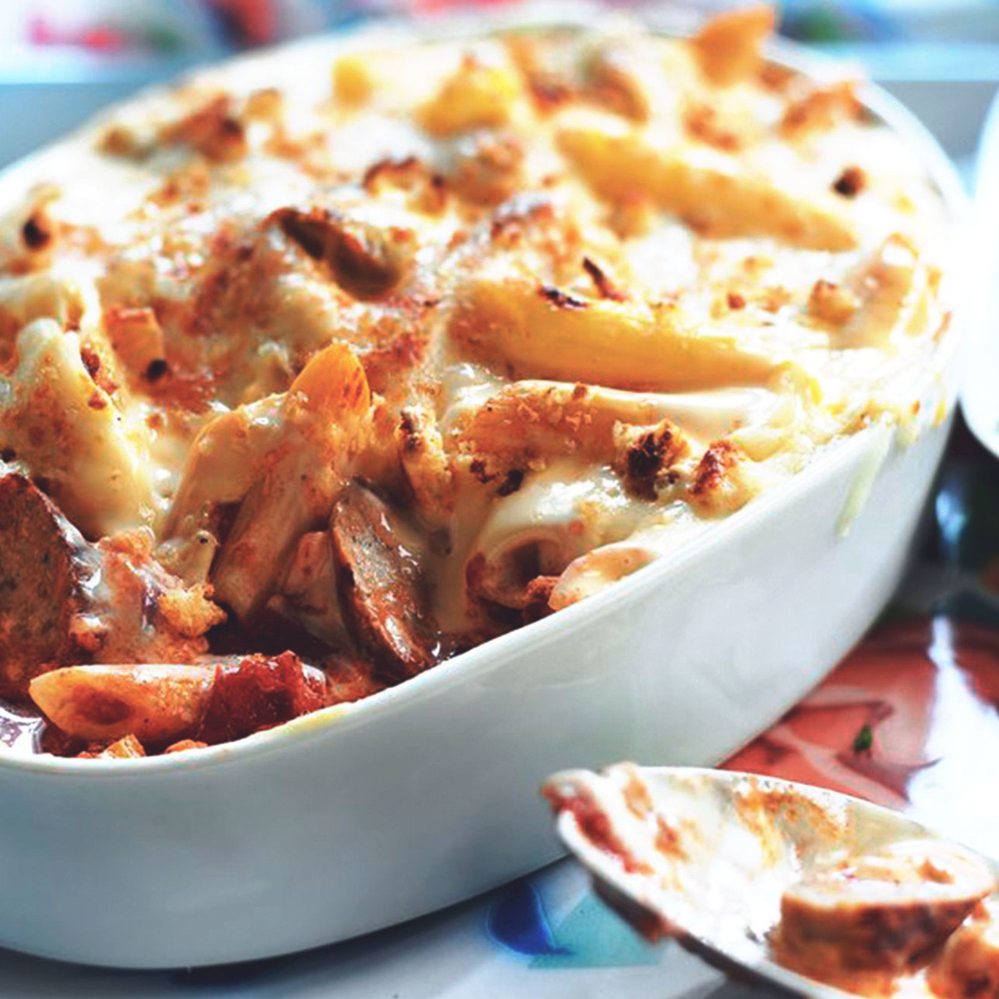 Oriental Sausage Pasta Casserole