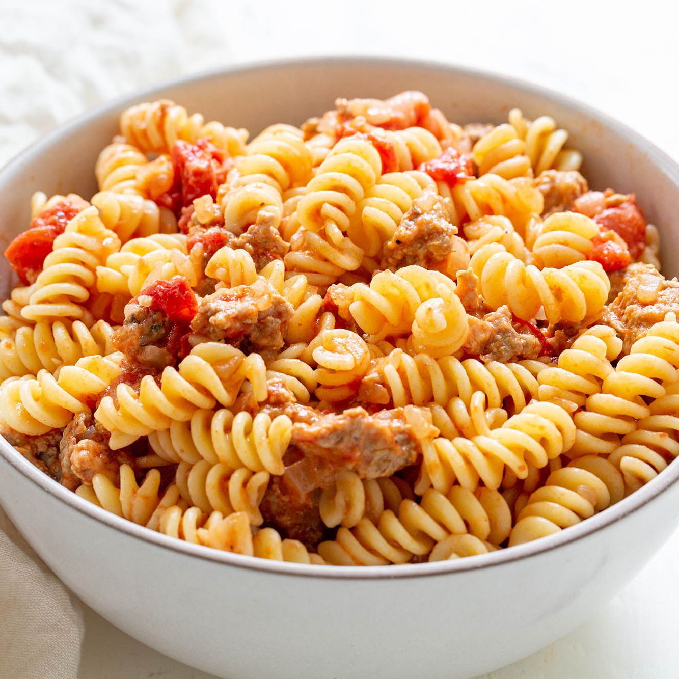 Oriental Sausage Pasta