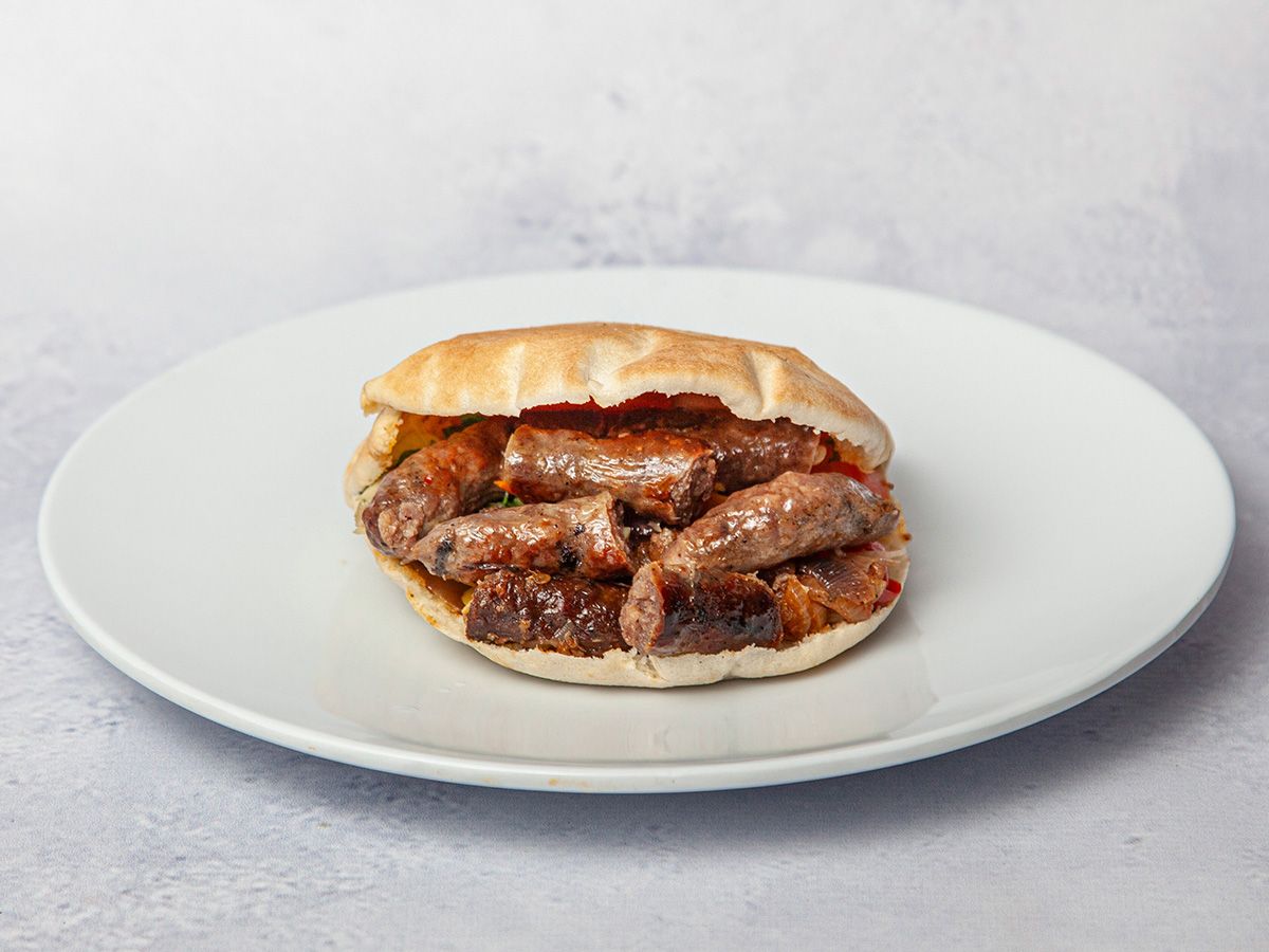 Oriental Sausage with Tomato Sauce Sandwich