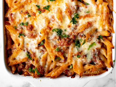 Oven Baked Pasta With Oriental Sausage