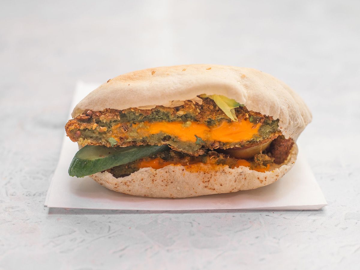 Falafel Cheddar Sandwich