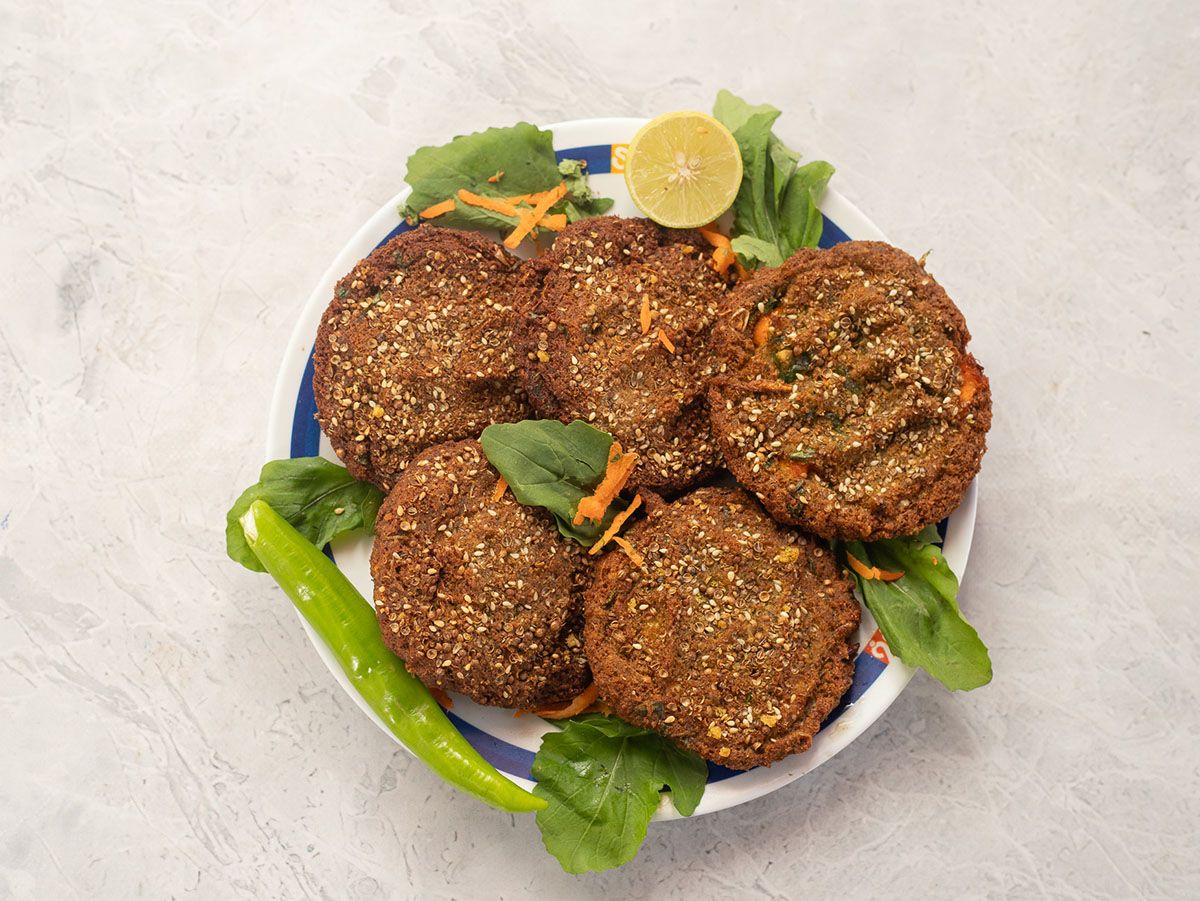 Falafel Patty With Hot Dog