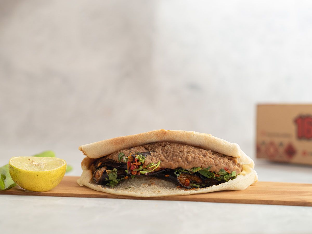 Foul Sandwich With Pickled Eggplant