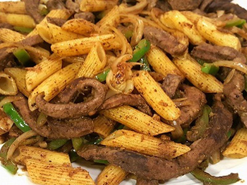 Pasta with liver