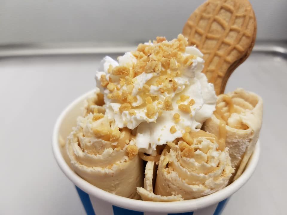 Kinder Peanut Butter Roll Ice Cream