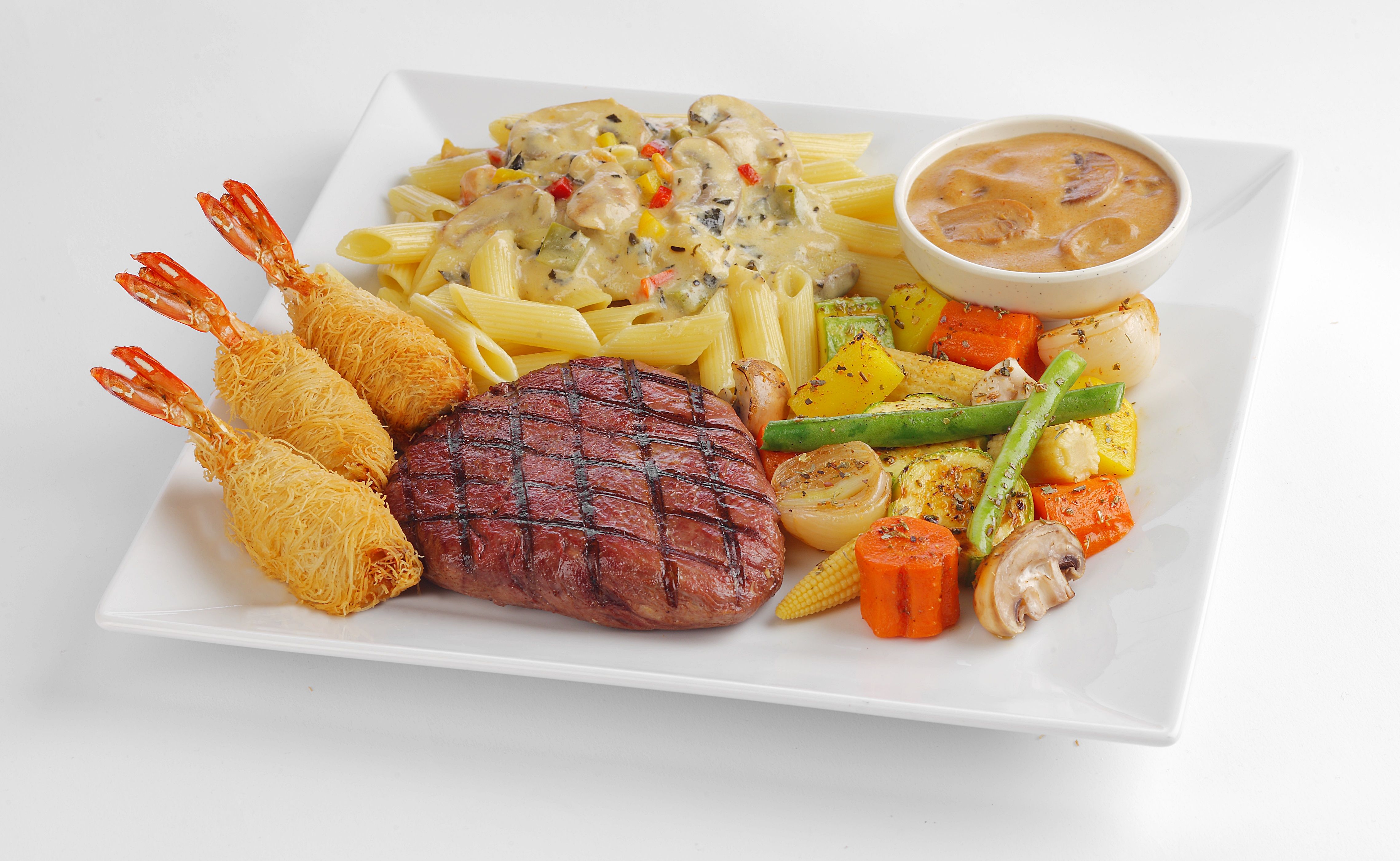 Penne Grilled Fillet Combo Platter