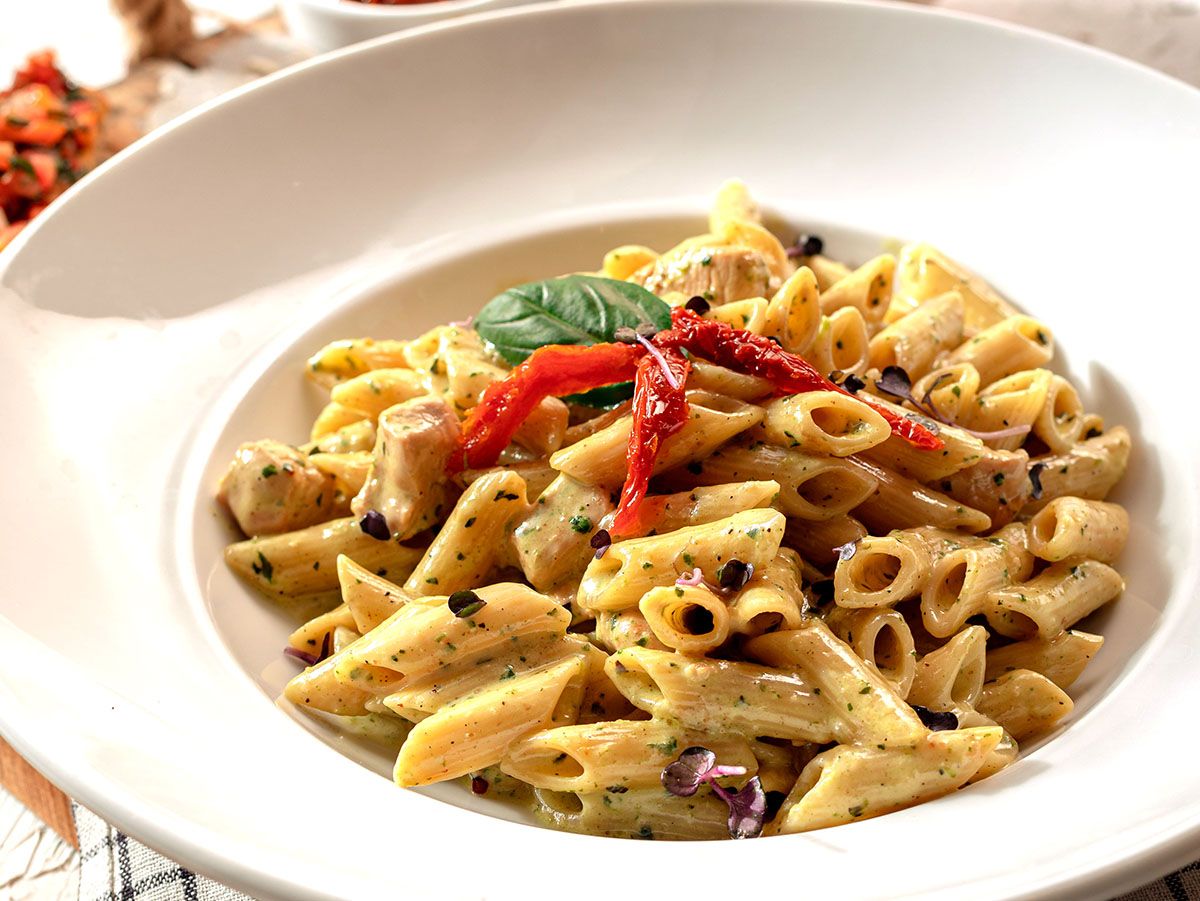 Penne Pesto Di Basilico And Chicken