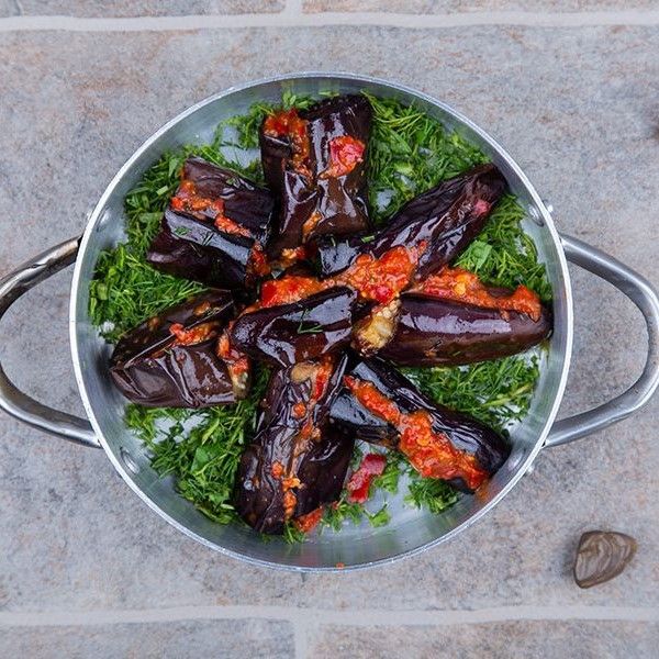 Pickled Eggplant Tomato with Garlic.