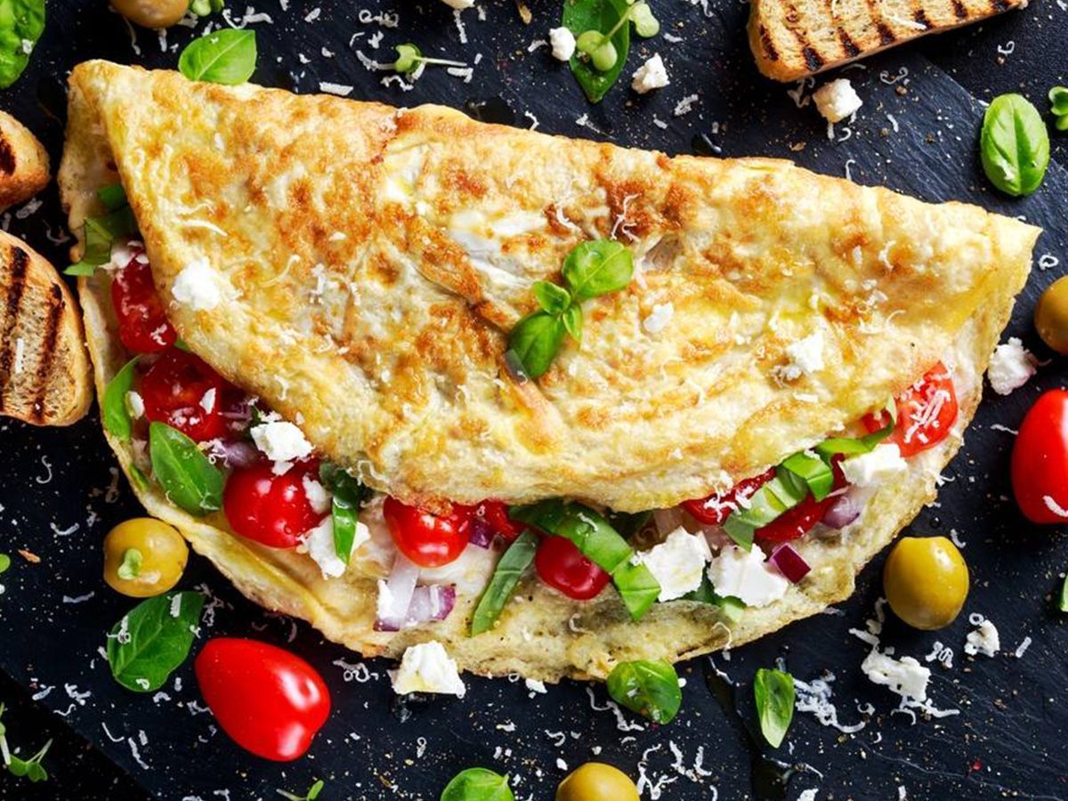 Omelette Pizza Dish