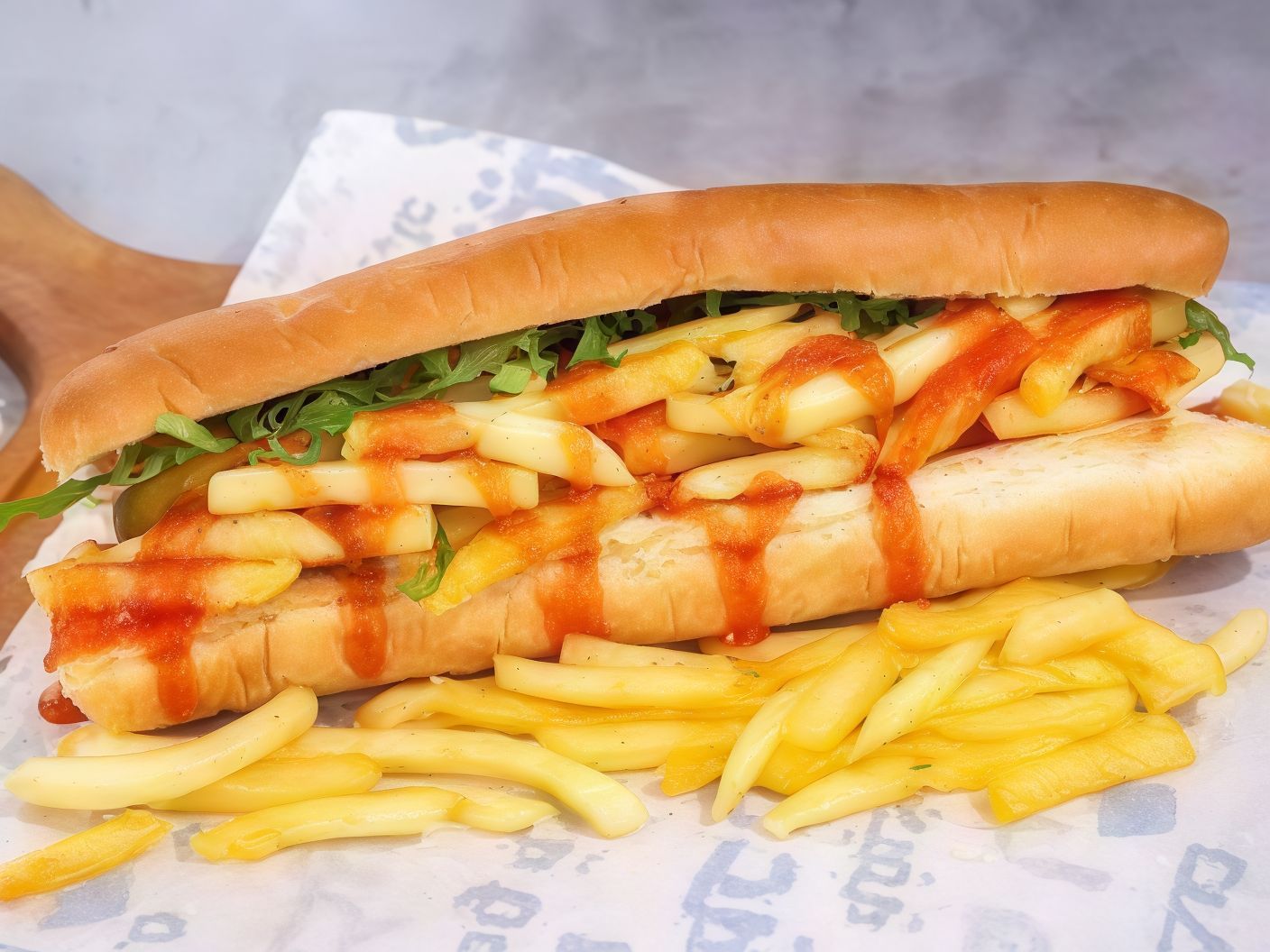 Potato And Cheese Sandwich